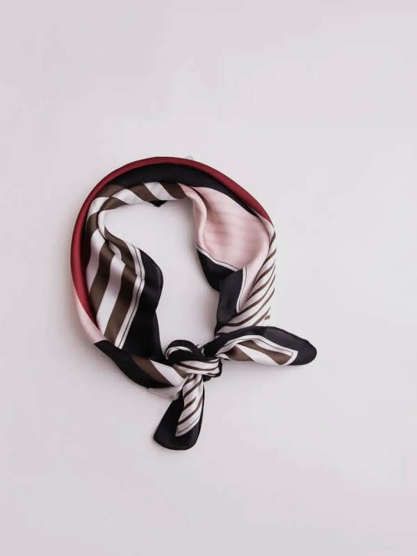 Color Block Satin Bandana